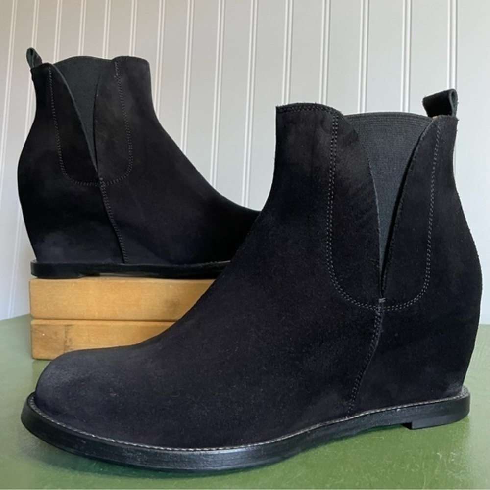 Buttero Italy Hidden Platform Wedge Chelsea Boots